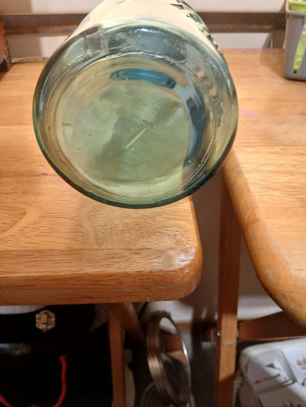 Perfect Mason Aqua Glass Canning Jar with Lid